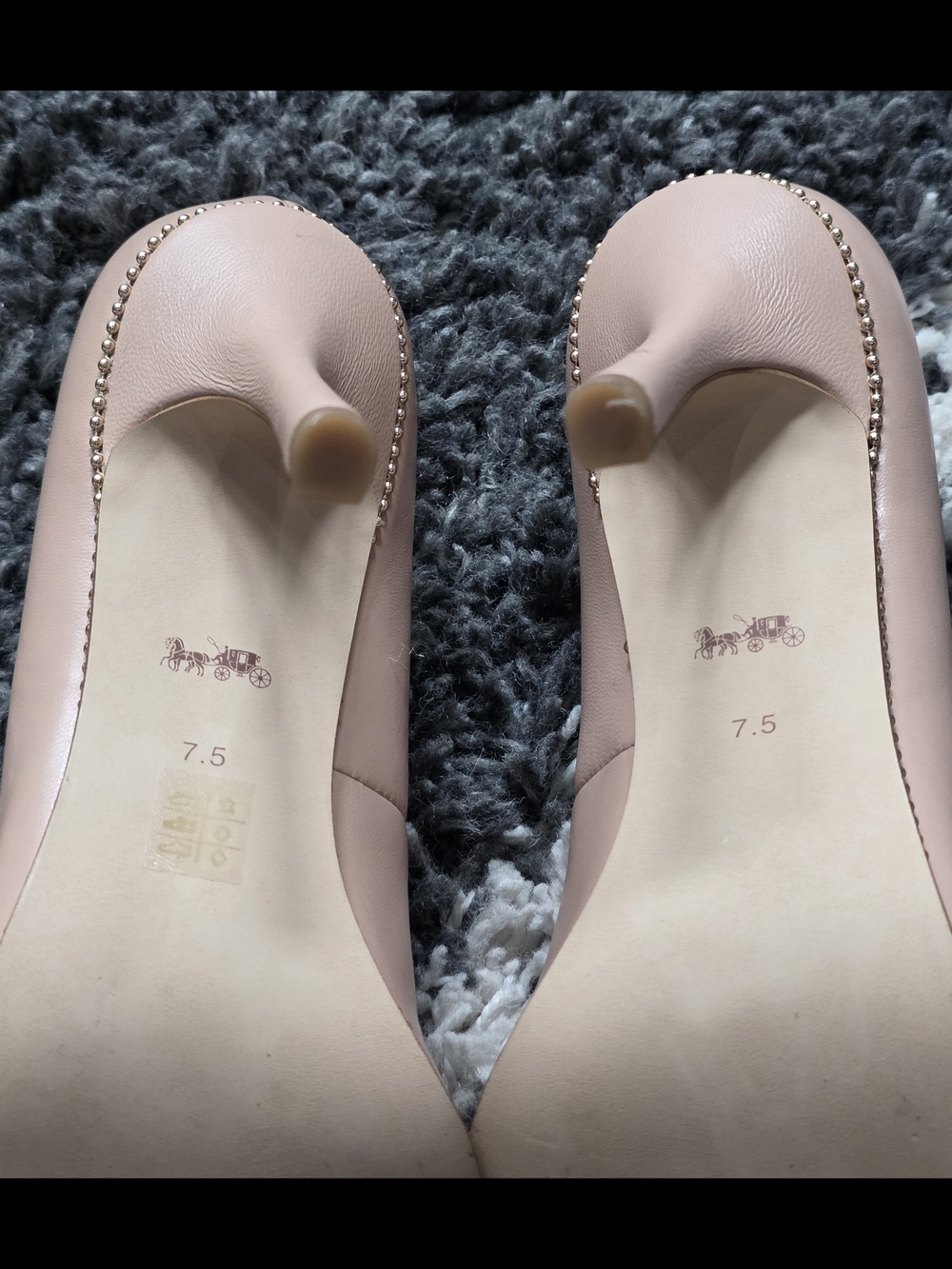 Coach Women's Tan Pointed Toe Pumps in Blush Size 7.5 - Picture 10 of 11
